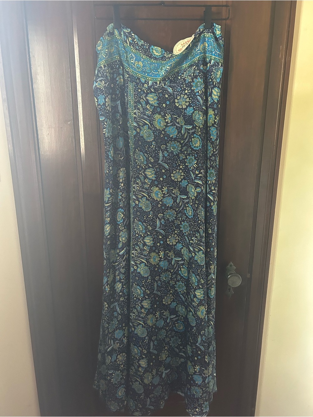 NWT Gardenbelle Wide Leg Maxi Pants in Navy/Teal Floral See Description